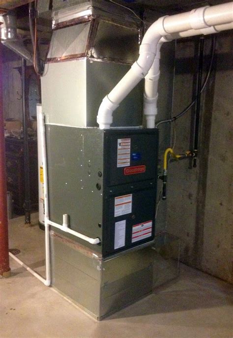 gas furnace with metal ac box on top|furnace shorter air base.